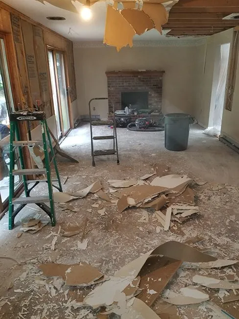 Kitchen — Before & During — DURING
